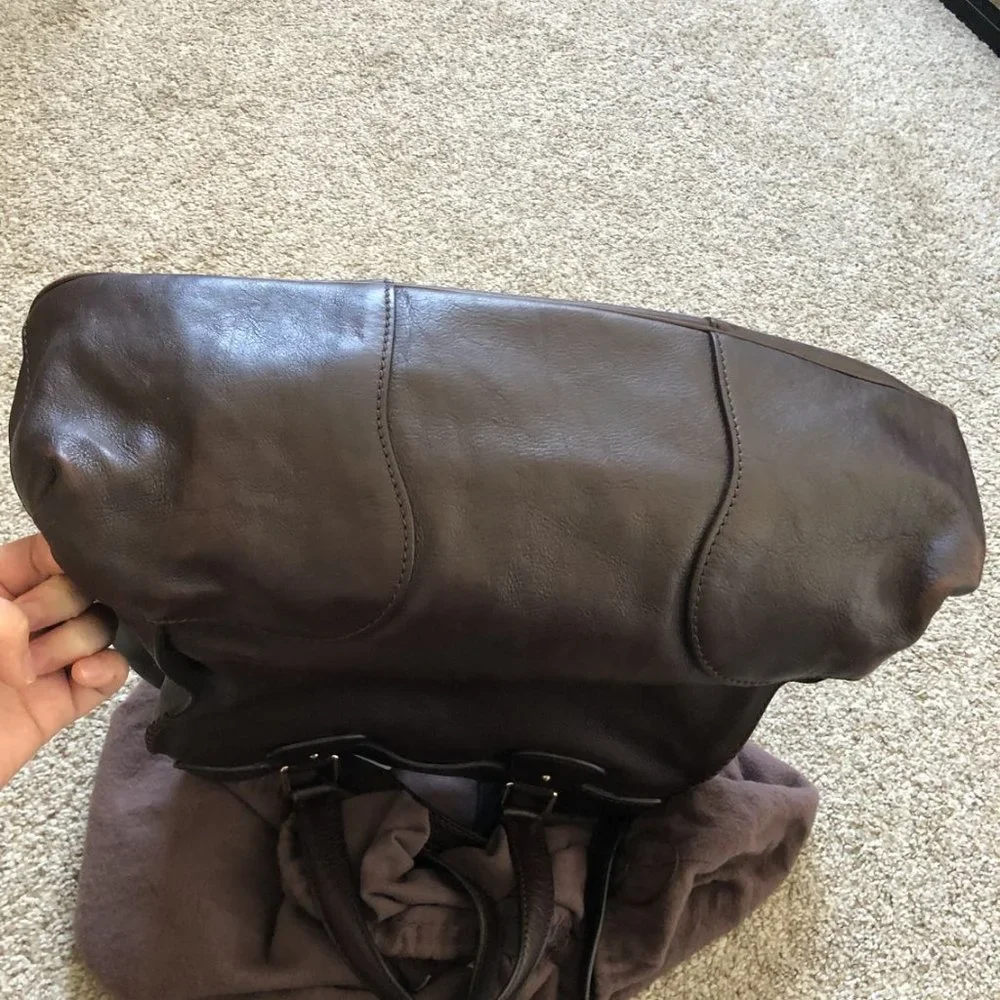 Celine Dark Brown Leather Crossbody Satchel - Picture 13 of 13